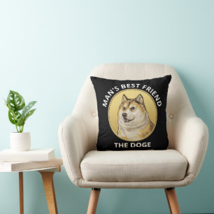 Dogecoin Dog gepersonaliseerd Kussen