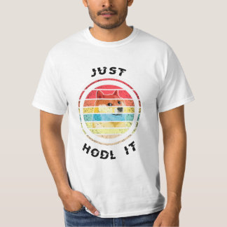 Dogecoin Just Hodl It Retro Design T-shirt