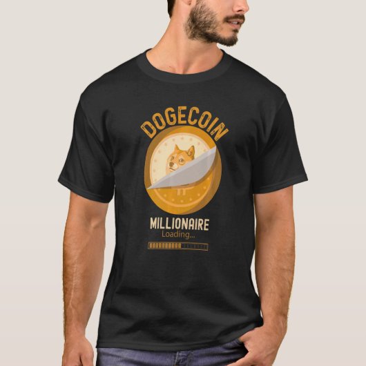 Dogecoin Millionaire Loading Crypto Cryptocurrency T-shirt (Voorkant)