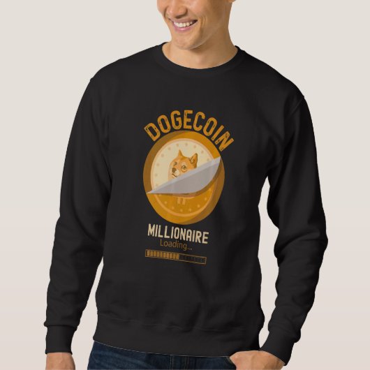 Dogecoin Millionaire Loading Crypto Cryptocurrency Trui (Voorkant)