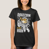 Dogecoin To The Moon Astronaut Doge Shiba T-shirt (Voorkant)