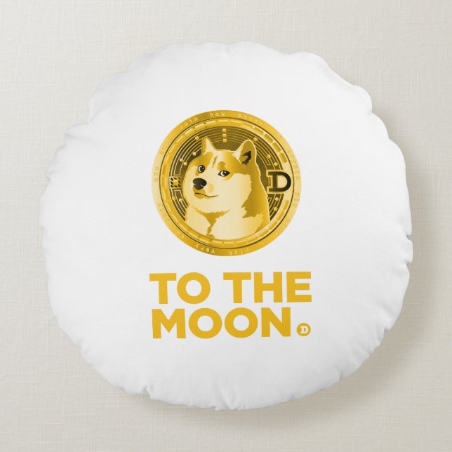Dogehoek de Moon Rond Kussen (Voorkant)