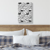 Doges et chats Cartoon" Toile (Insitu(Chambre))