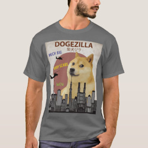Dogezilla Grappige Doge Meme Reusachtige Shiba Inu T-shirt