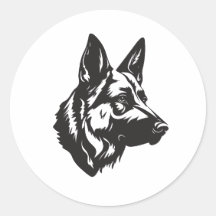 Dogfather Shepherd Face Sticker