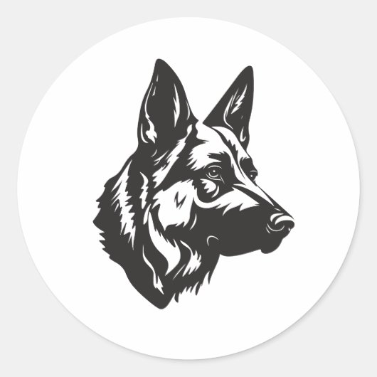 Dogfather Shepherd Face Sticker (Devant)