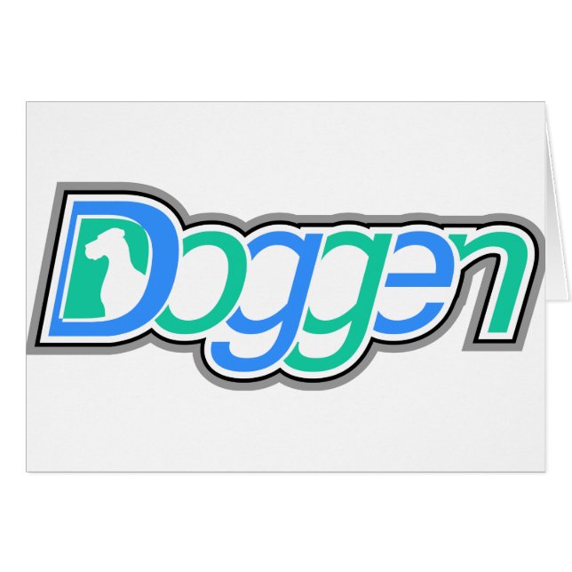 Doggen Text mit Kopf (Devant horizontal)