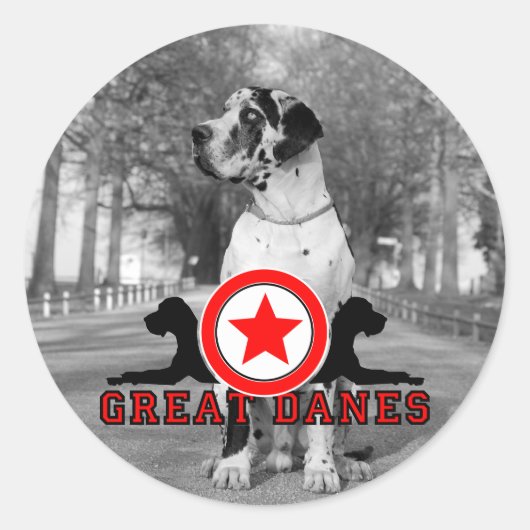 Doggenaufkleber Ronde Sticker (Voorkant)