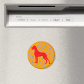 Doggenmagnet rot orange magneet (Insitu (Vaatwasser))