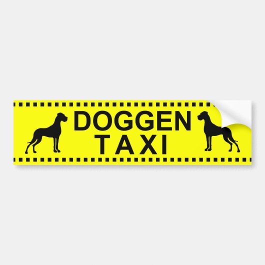 DoggenTaxi Bumpersticker (Voorkant)
