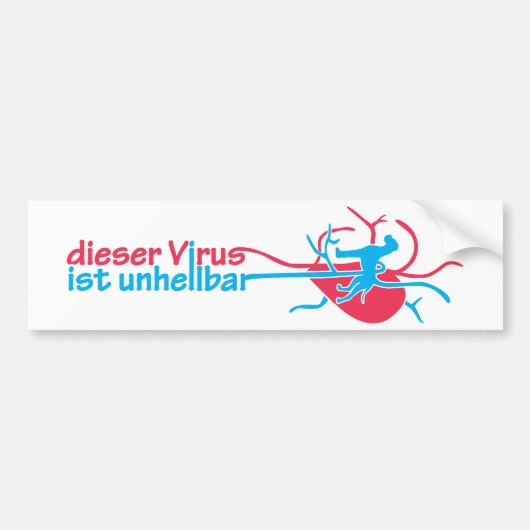 Doggenvirus Aufkleber Bumpersticker (Voorkant)