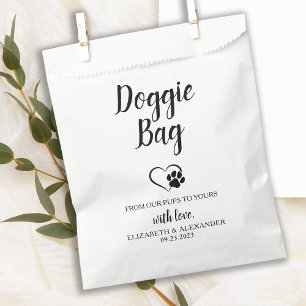 Doggie Bag Dog Treat Wedding Favor Bag Biscuit Bar Bedankzakje