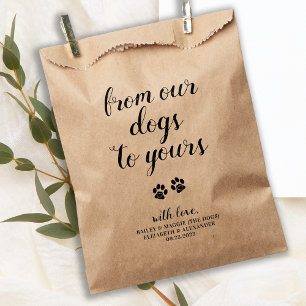 Doggie Bag van onze honden naar je hond bruiloft Bedankzakje