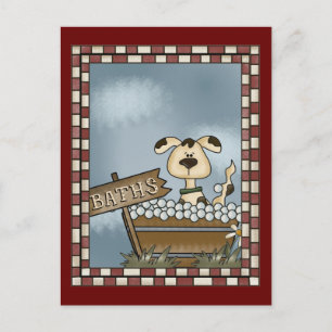 Doggie Bath Briefkaart