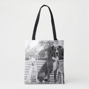 Doggie bruiloft canvas tas