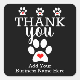 Doggie Dagverzorging Aangepaste bedankjes voor S Vierkante Sticker