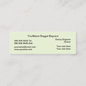 Doggie Daycare Green Dogs Mini Visitekaartje (Achterkant)