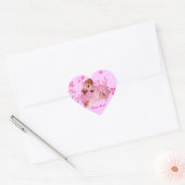 Doggie en Sticker Coeur Rose (Enveloppe)