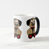 Doggie Hearts Magische Mok (Voorkant rechts)