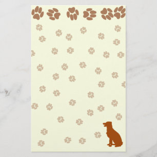Doggie Paw Print Briefpapier voor alle Hondenliefh