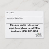 Doggie Spa Business and Appointcard Afsprakenkaartje (Achterkant)