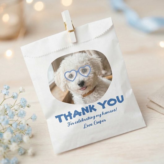 Doggie Treat Wedding Dog Photo Thank You Bedankzakje