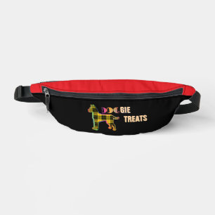 Doggie Treats Logo Novelty Yellow Plaid Red Black Heuptasje