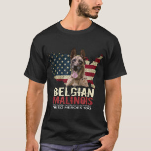 Doggie USA Dog Owner USA Lover Belgium Malinois Fu T-shirt