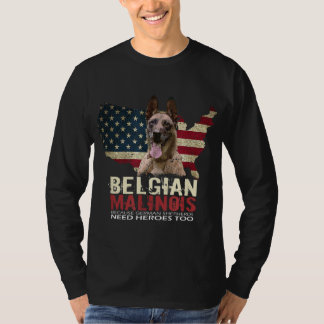 Doggie USA Dog Owner USA Lover Belgium Malinois Fu T-shirt