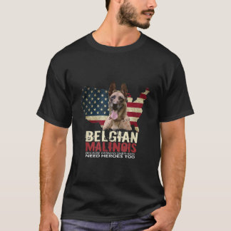 Doggie USA Dog Owner USA Lover Belgium Malinois Fu T-shirt