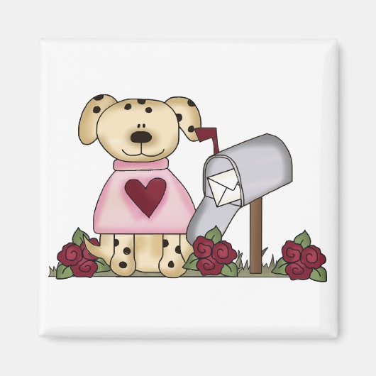 Doggie Valentijnsdag Tshirts en cadeaus Magneet (Voorkant)