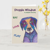 Doggie Wisdom Kaart (Gele Bloem)