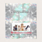 Doggies | Sparkle achtergrond Visitekaartjes (Buitenkant ongevouwen)