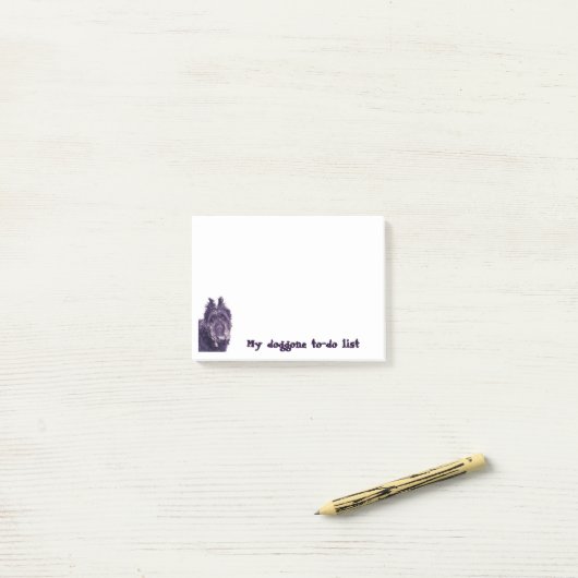 Doggo List Bouvier de Flanders Sticky Notes (Op bureau)