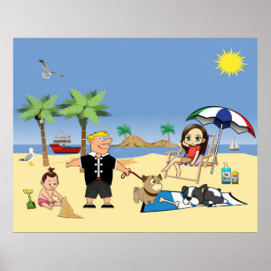 Doggone Beachy Poster
