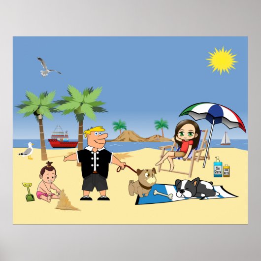 Doggone Beachy Poster (Voorkant)