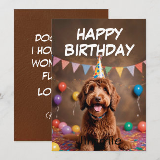 Doggone Birthday Wishes of Doggy with Birthday cap Kaart