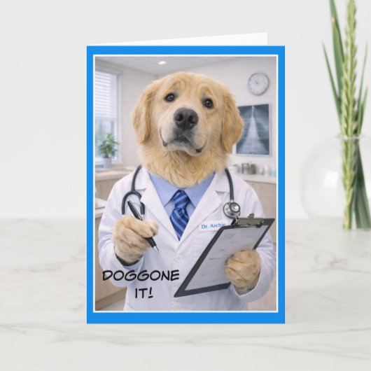Doggone It Get Well Card FB-2 Kaart (Voorkant)