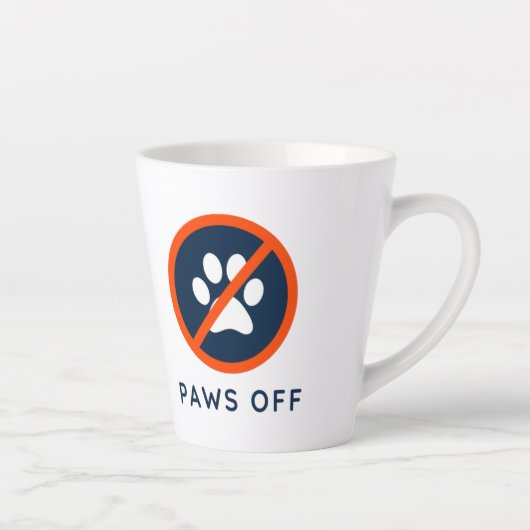 DogGoneIt - Paws Off- 12 oz Latte Mok (Rechts)