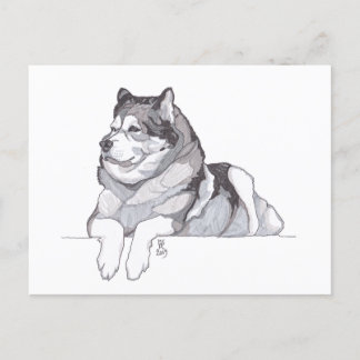 Doggust 2019 Alaskan Malamute Briefkaart