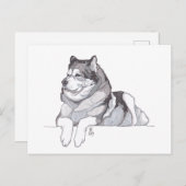 Doggust 2019 Alaskan Malamute Briefkaart (Voorkant / Achterkant)