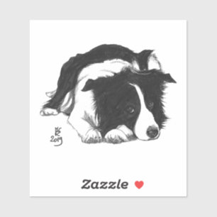 Doggust 2019 Border Collie vierkante sticker