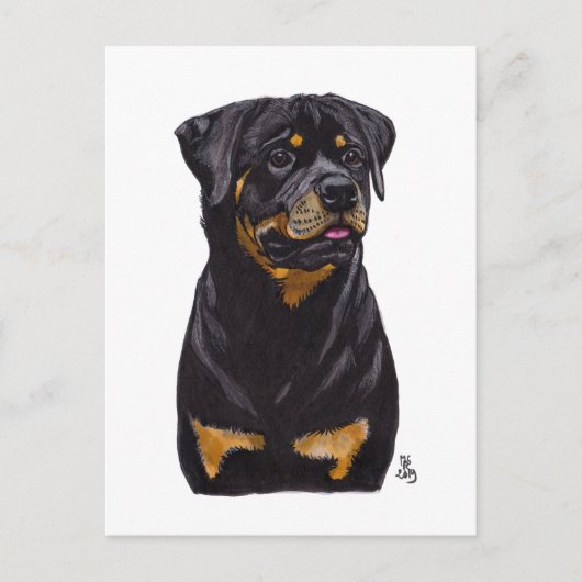Doggust 2019 Rotweiller-Briefkaart Aankondigingskaart (Voorkant)