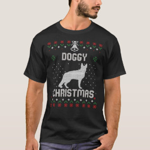 Doggy Christmas Doggy German Shepherd Christmas Sp T-shirt