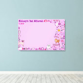 Doggy Dog Canvas Bat Mitzvah Sign-In Memory Board (Insitu (Houten vloer))