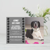 Doggy Doggy Anniversaire Fête Invitation (Debout devant)