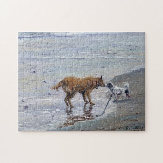 "Doggy Kisses" Jigzaag Puzzle Legpuzzel (Horizontaal)