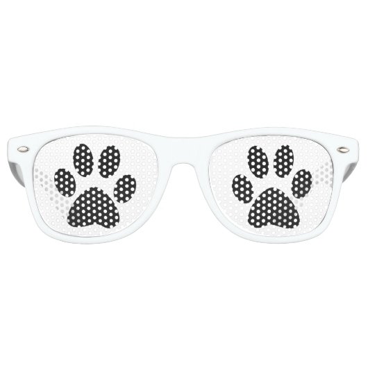 Doggy Paws Zwart Retro Zonnebril (Voorkant)
