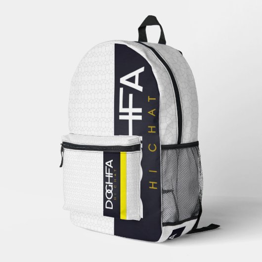 DOGHFA BEDRUKTE RUGZAK (Achterkant Hoek Rechts)