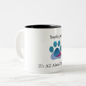 DogHugger (TM) deux tonalités Mug (Devant gauche)
